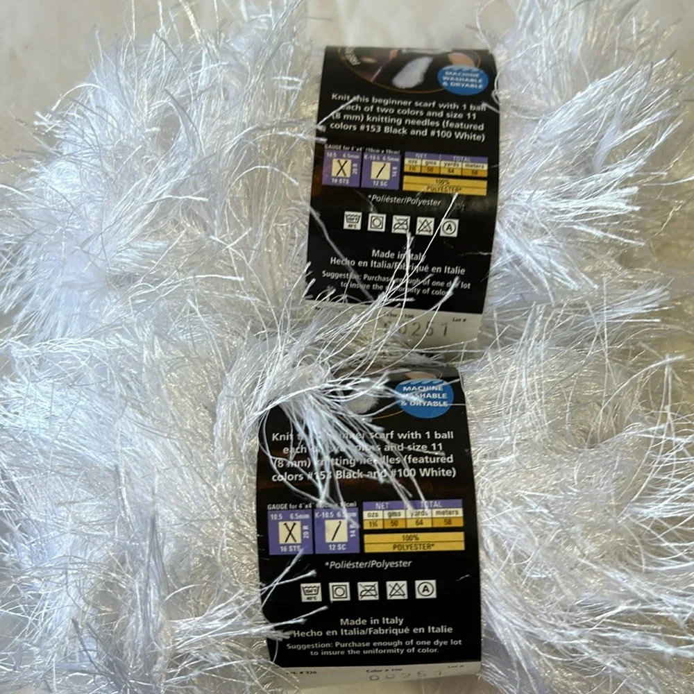 New Lion Brand Fun Fur Eyelash Yarn 2 Skeins